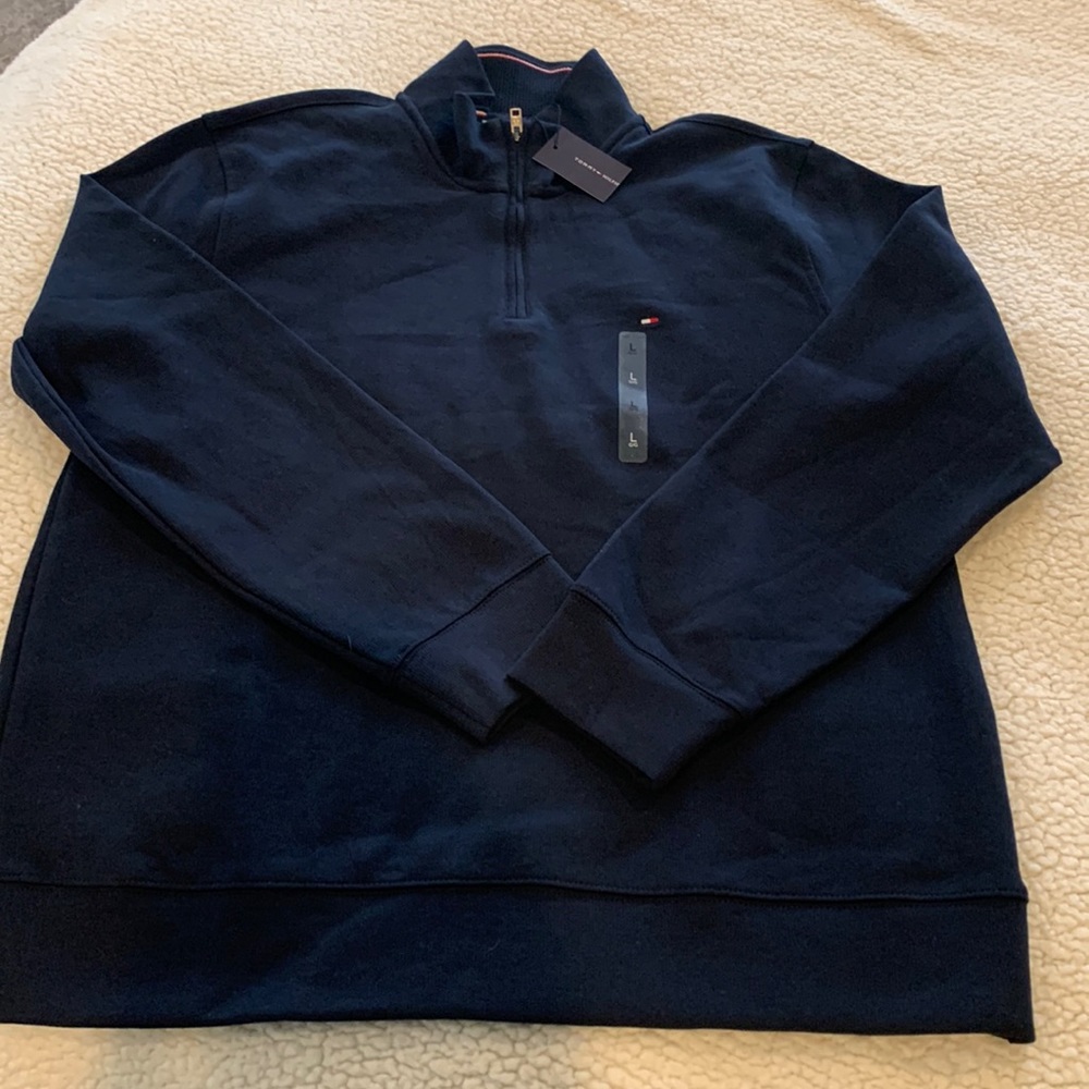 NWT mens tommy zip sweater
